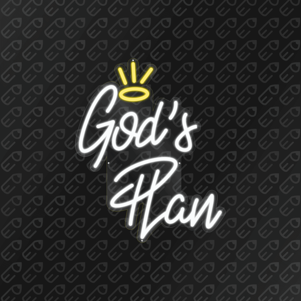 Néon LED mural - God's Plan