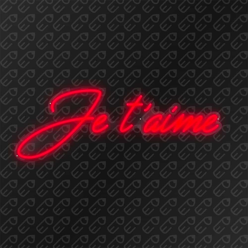 neon led je t'aime