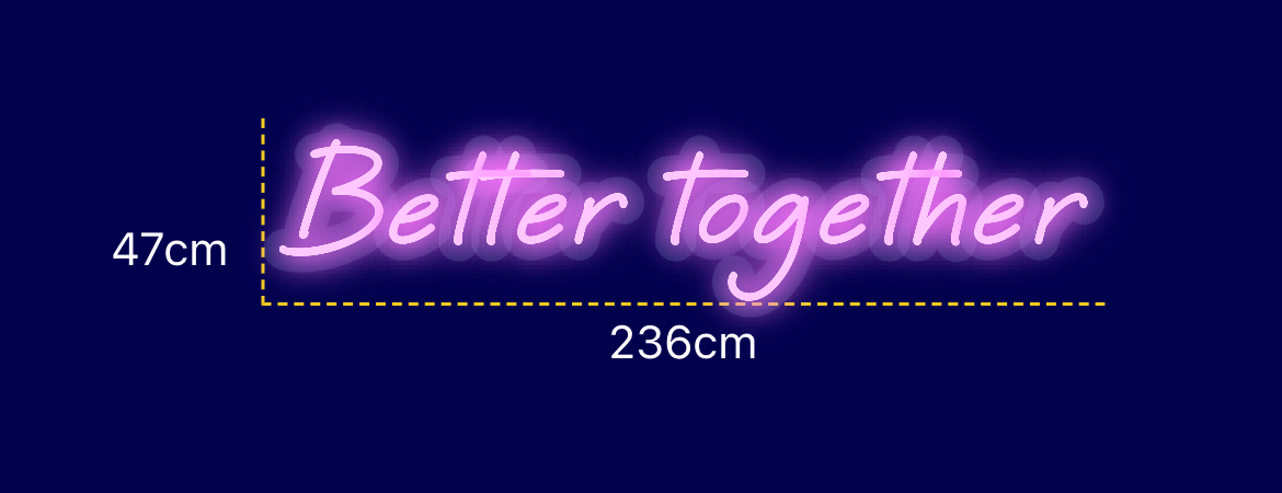 Néon personnalisé (Better together)