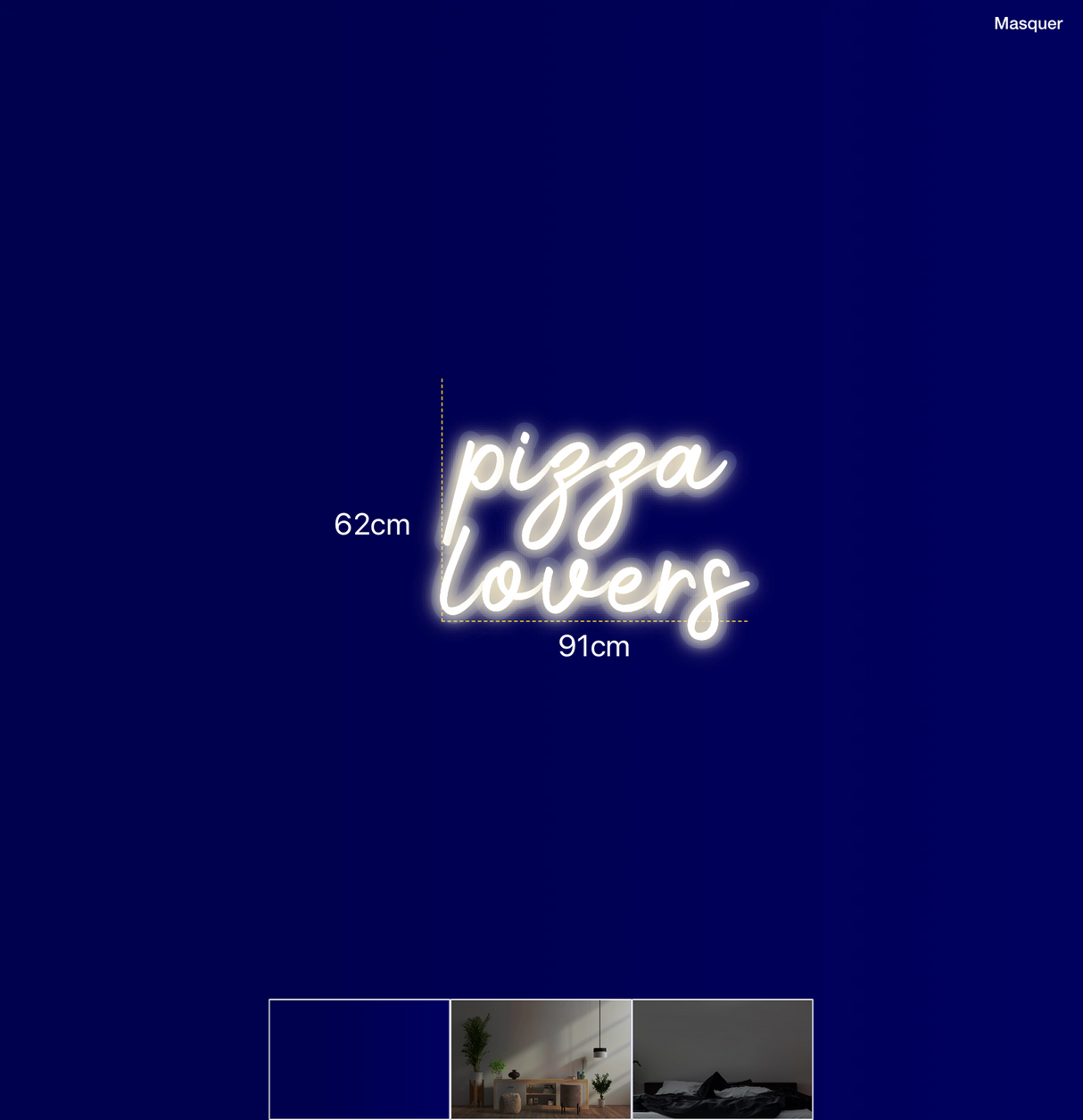 Néon personnalisé (pizza 
lovers)