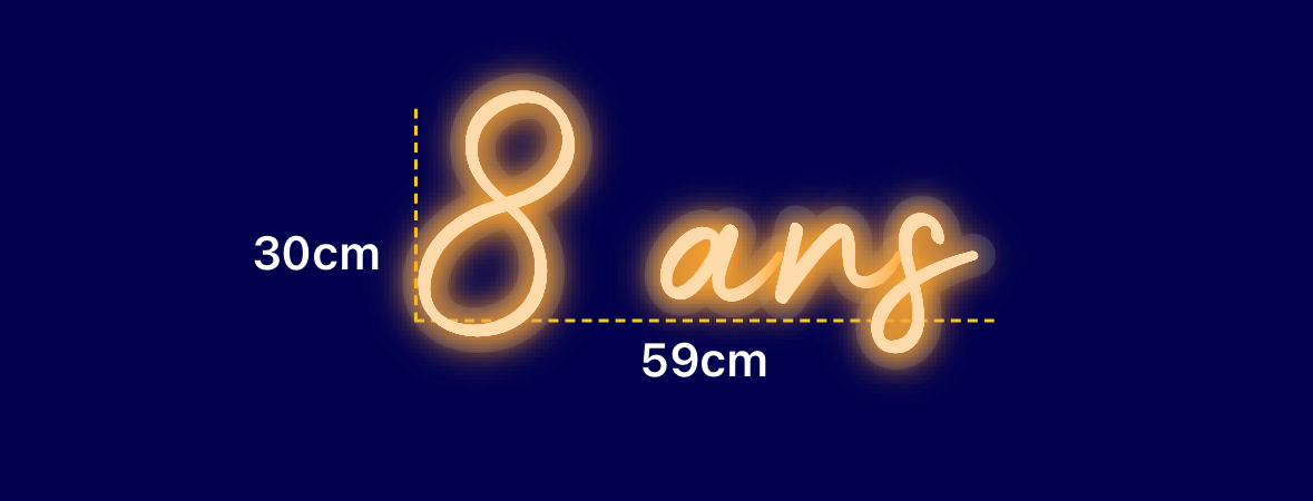 Néon personnalisé (8 ans)