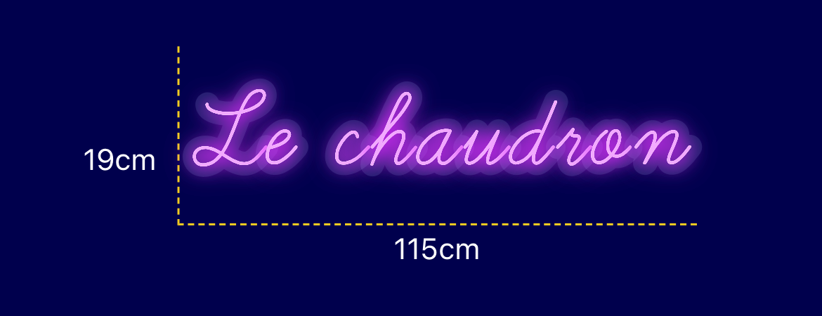 Néon personnalisé (Le chaudron)