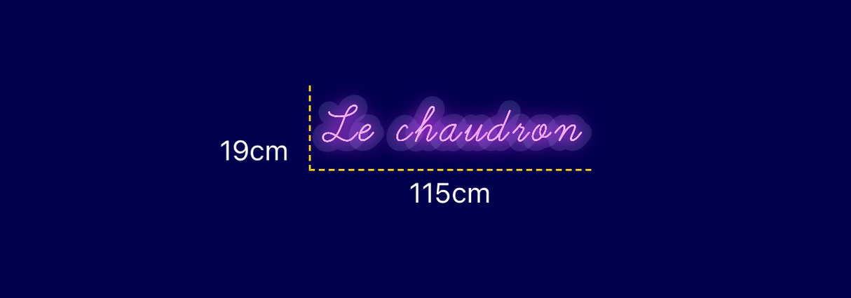Néon personnalisé (Le chaudron)