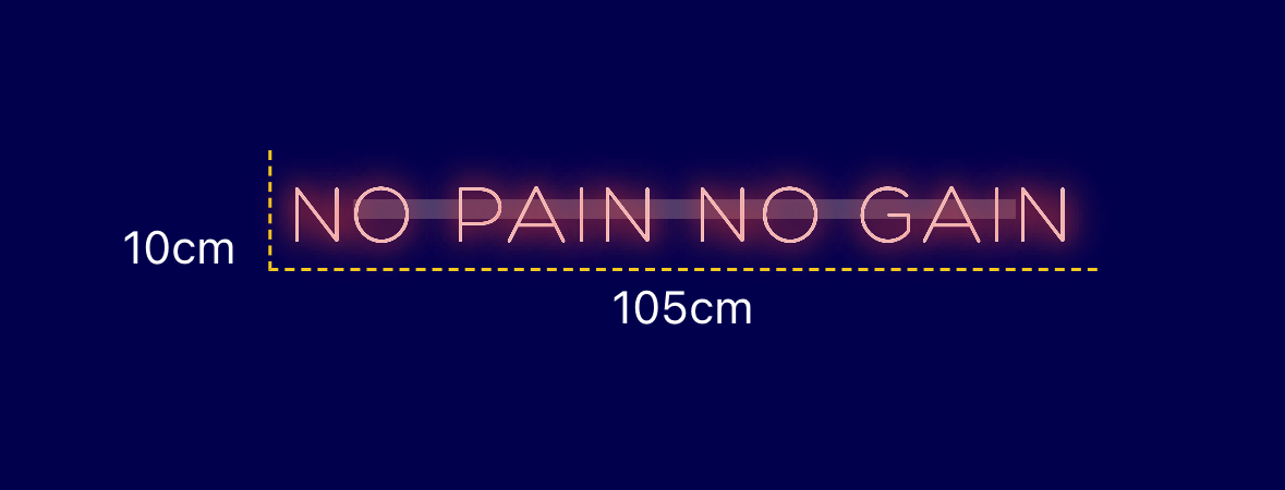 Néon personnalisé (NO PAIN NO GAIN)