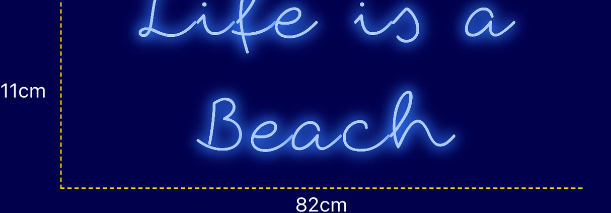 Néon personnalisé (Life is a Beach)