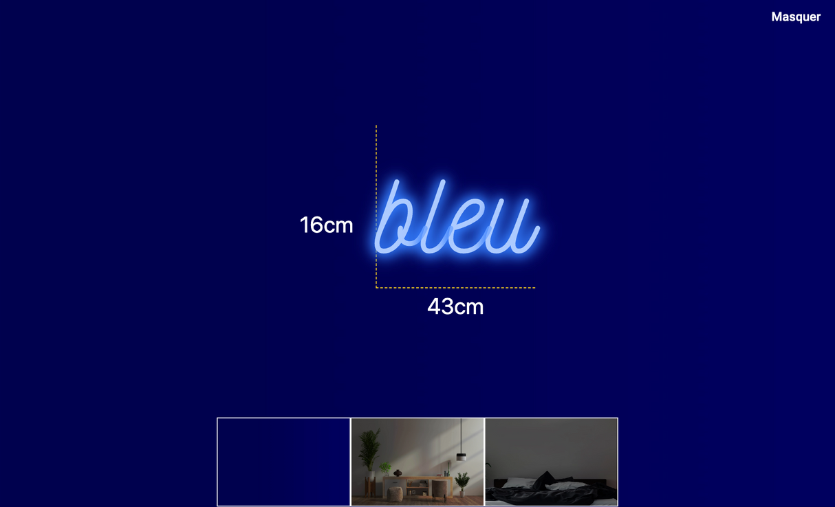 Néon personnalisé (bleu)