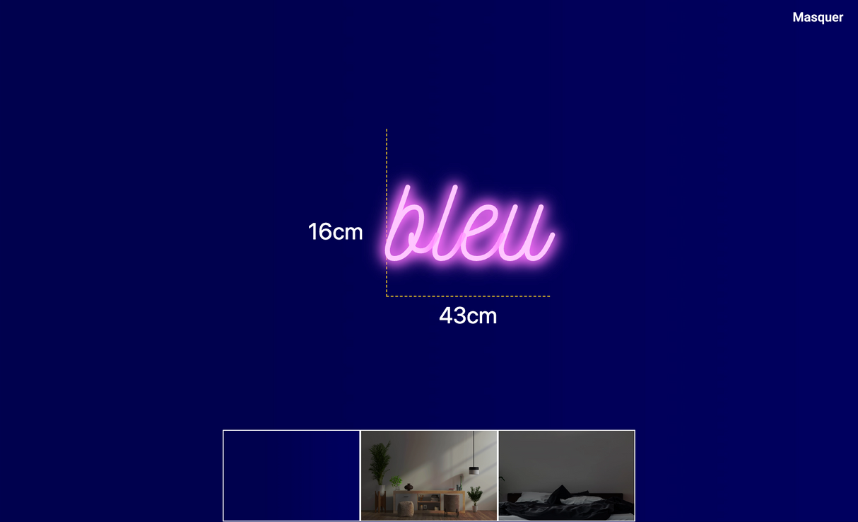 Néon personnalisé (bleu)