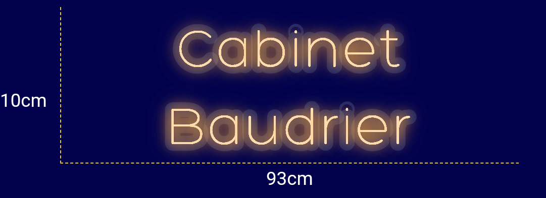 Néon personnalisé (Cabinet Baudrier)