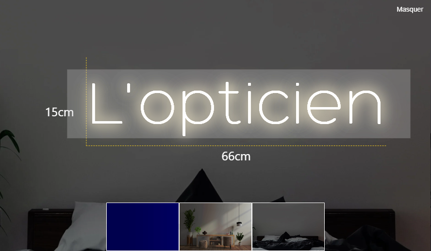 Néon personnalisé (L'opticien)