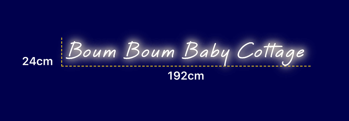 Néon personnalisé (Boum Boum Baby Cottage)