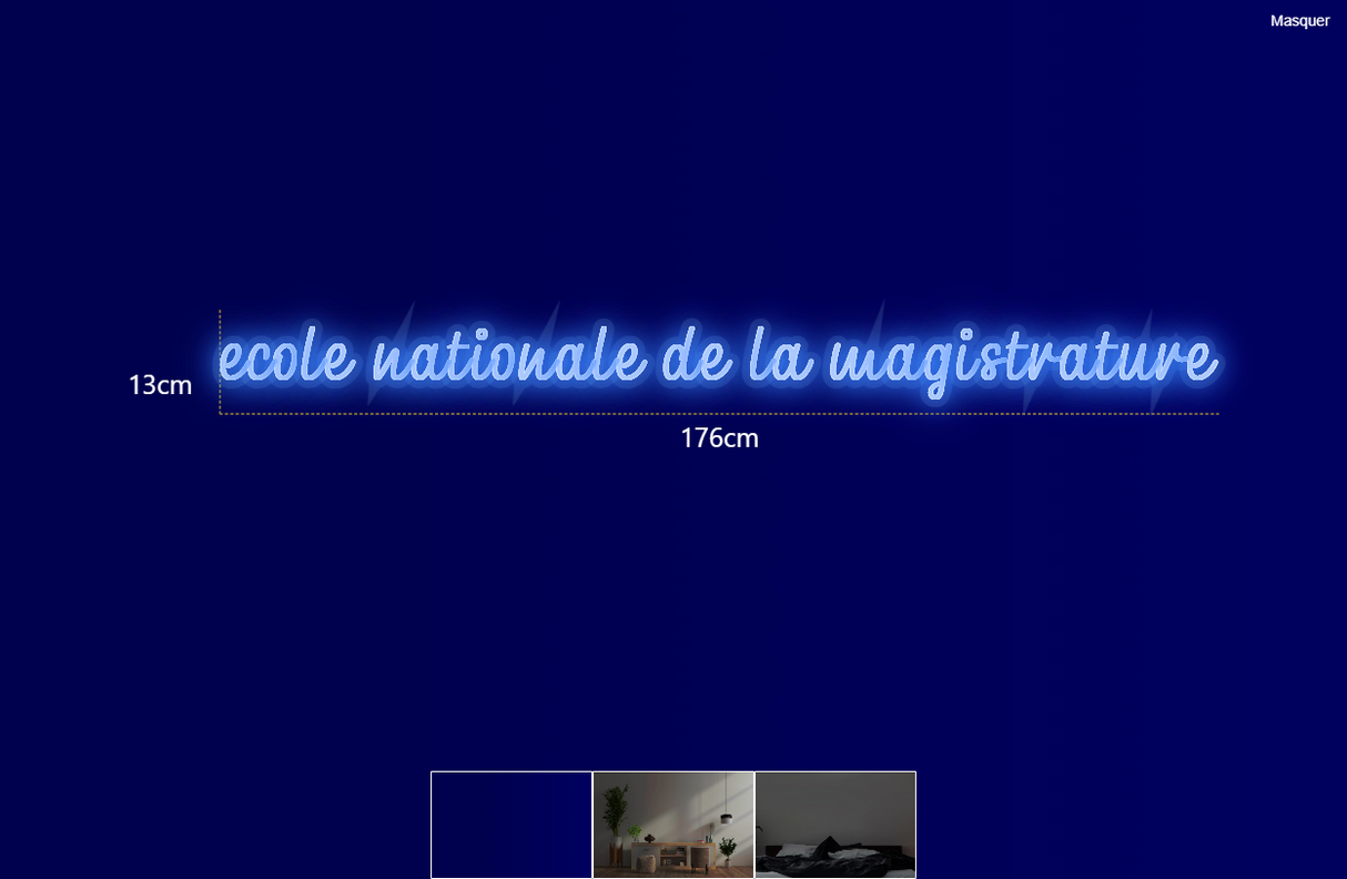 Néon personnalisé (ecole nationale de la magistrature)