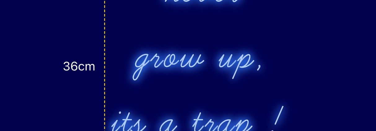 Néon personnalisé (never
grow up,
its a trap !)