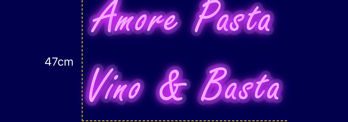 Néon personnalisé (Amore Pasta
Vino )