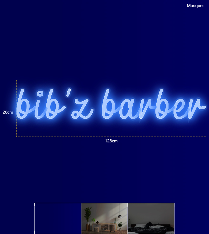 Néon personnalisé (bib'z barber)