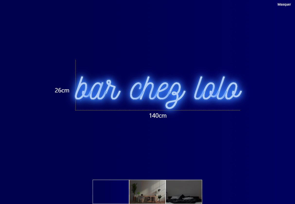 Néon personnalisé (bar chez lolo)
