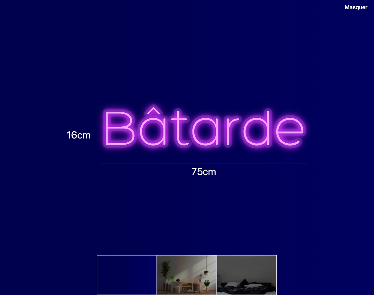 Néon personnalisé (Bâtarde)