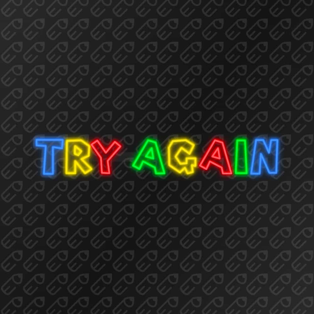 Néon LED mural - Try again