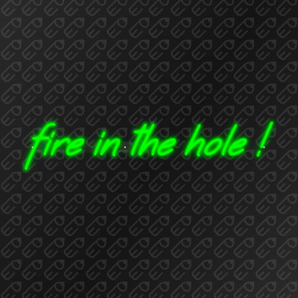 Néon LED mural - Fire in the hole !
