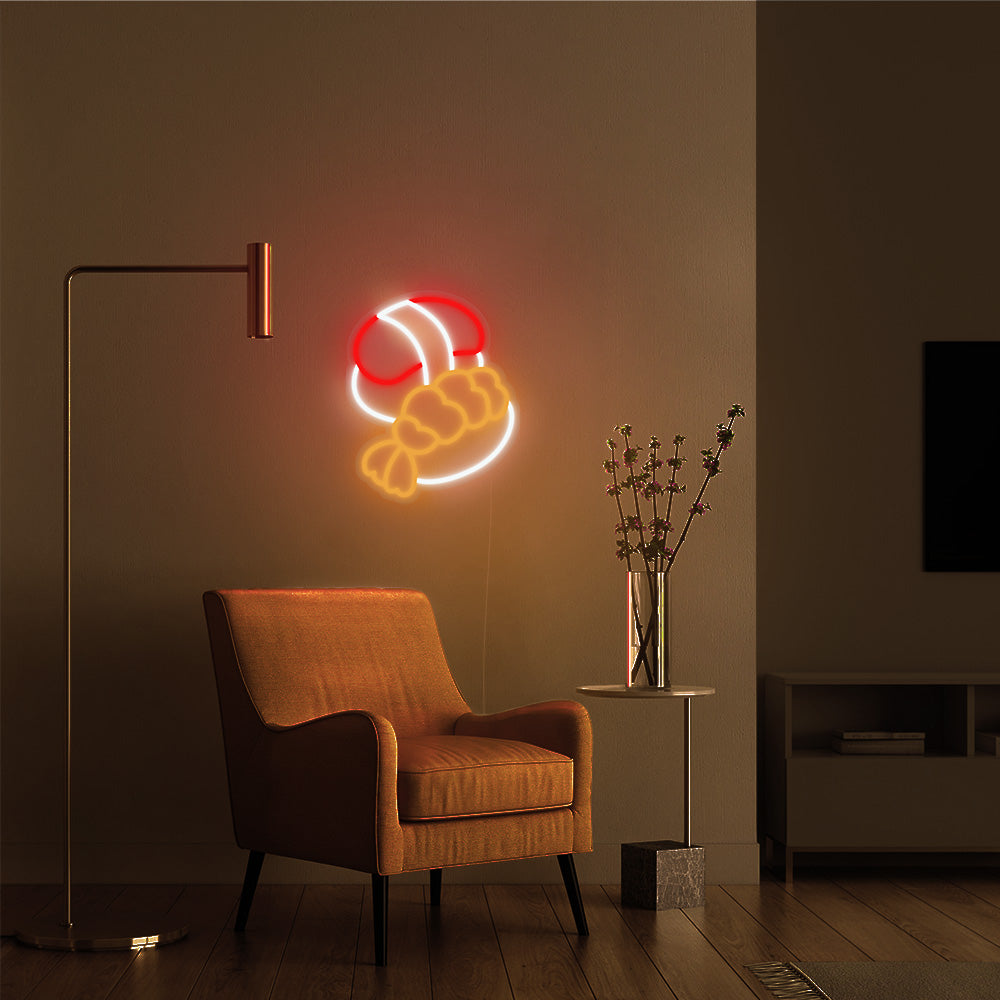 Néon LED mural - Sushis