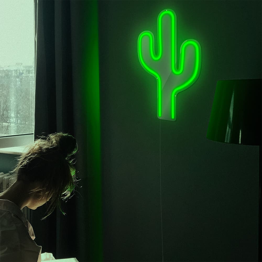 Néon LED mural - Cactus