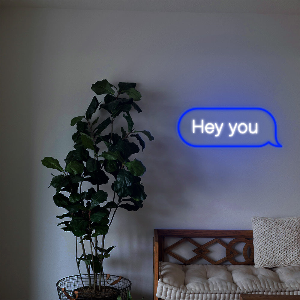 Néon LED mural - Hey You