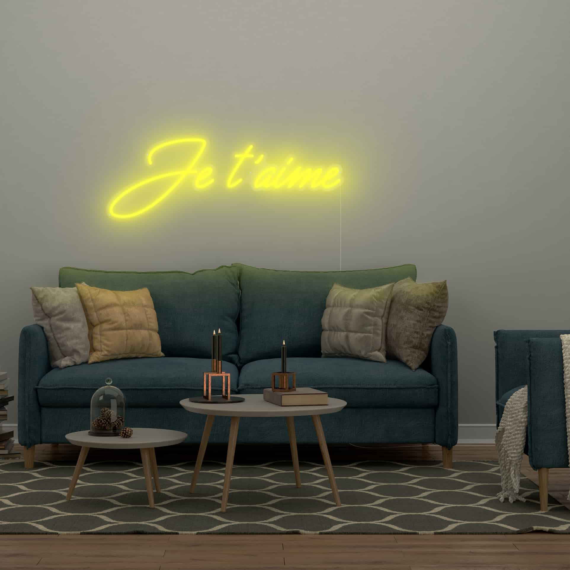 neon led je t'aime