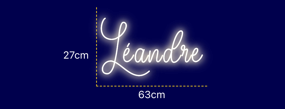 Néon personnalisé (Léandre)