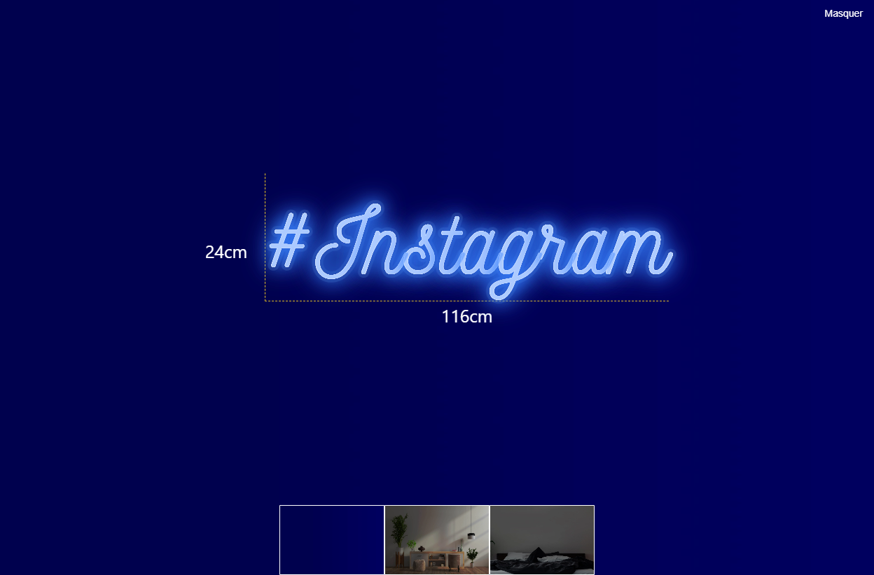 Néon personnalisé (#Instagram)