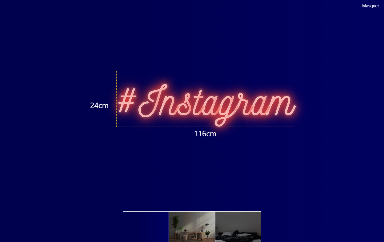 Néon personnalisé (#Instagram)