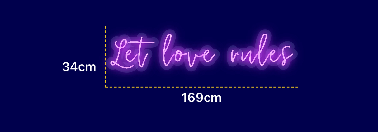 Néon personnalisé (Let love rules)
