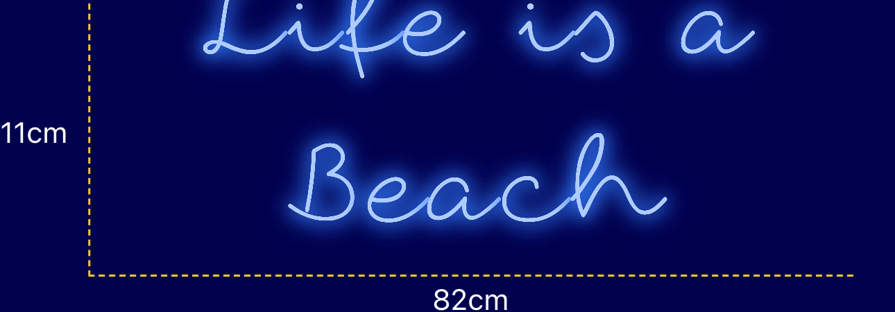 Néon personnalisé (Life is a Beach)