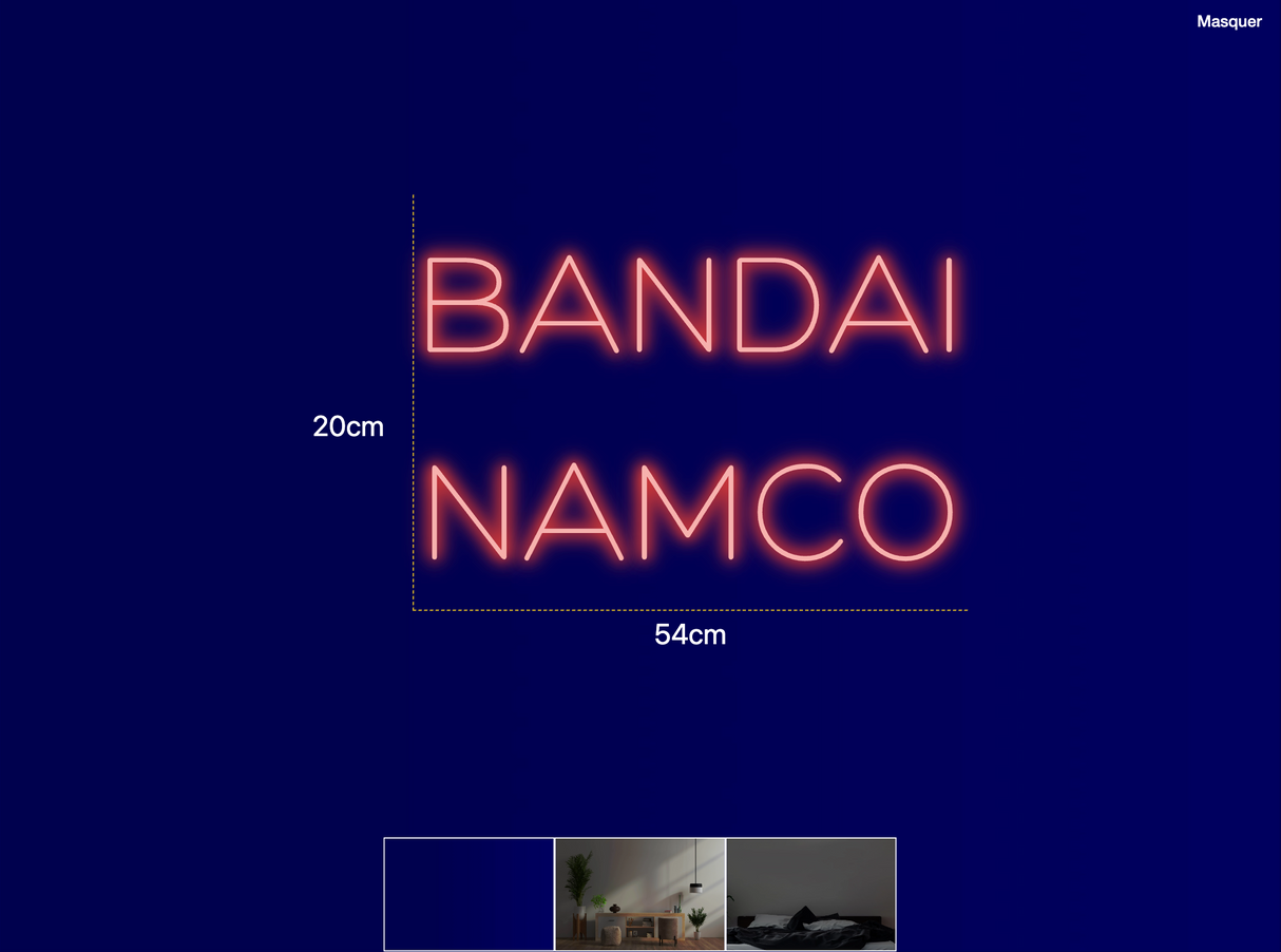 Néon personnalisé (BANDAI
NAMCO)
