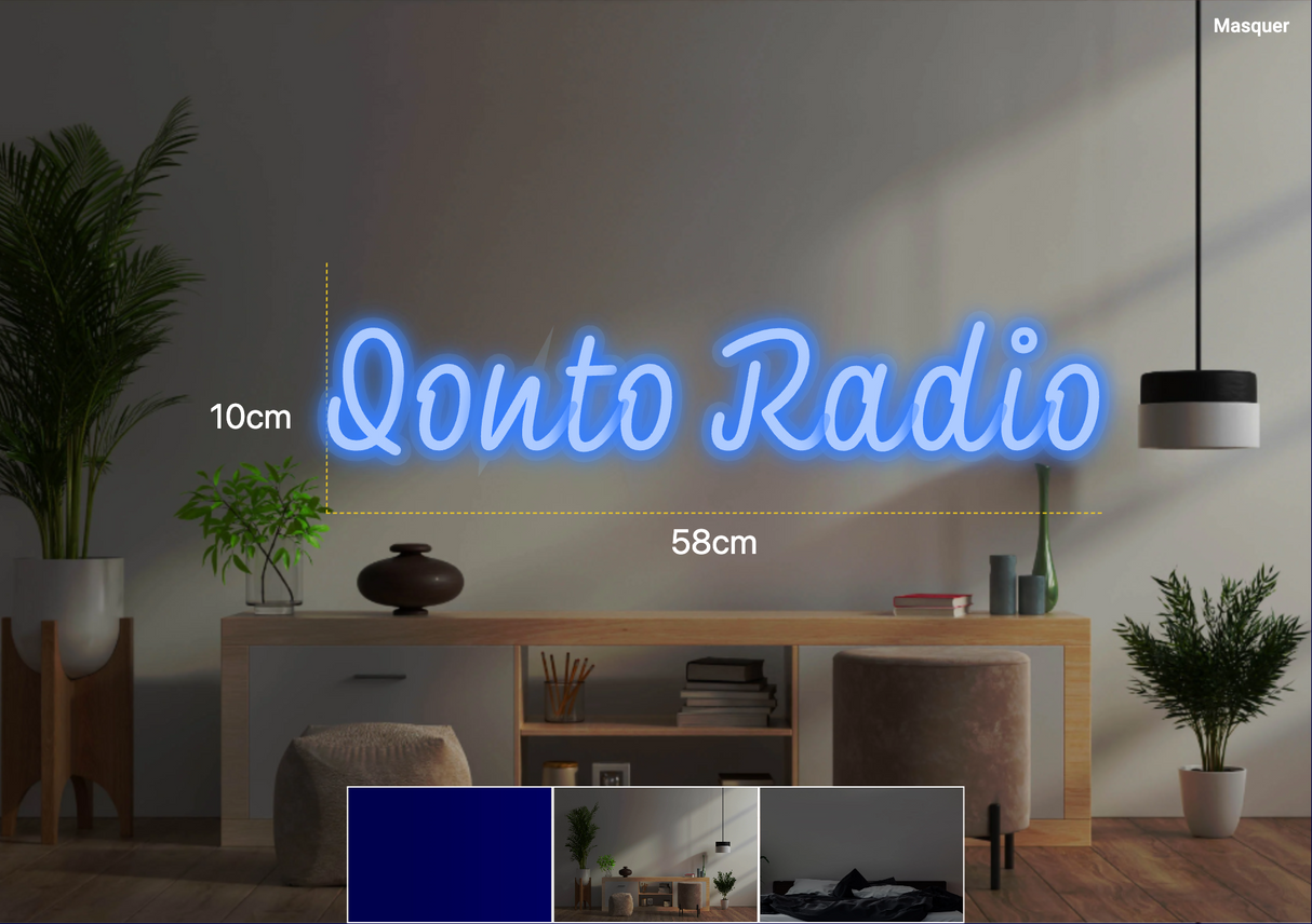 Néon personnalisé (Qonto Radio)