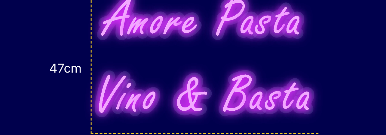 Néon personnalisé (Amore Pasta
Vino )