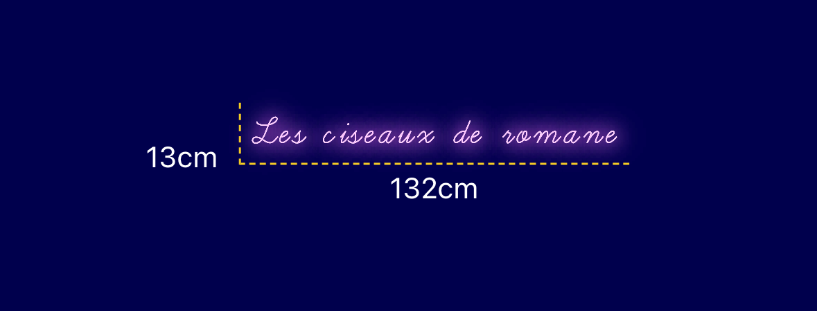 Néon personnalisé (Les ciseaux de romane)