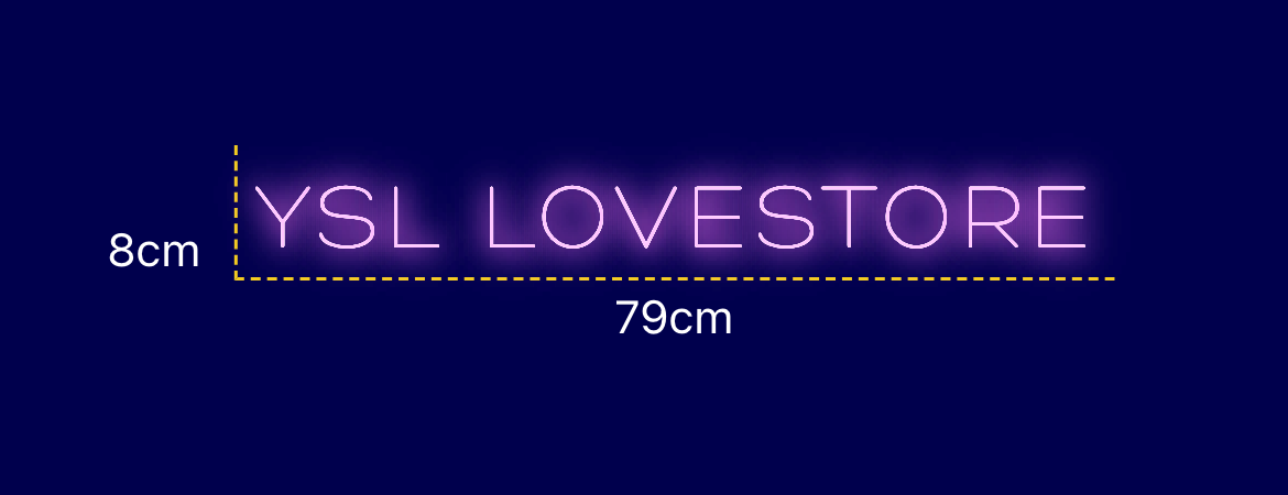 Néon personnalisé (YSL LOVESTORE)
