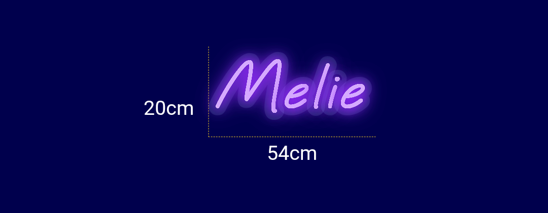 Néon personnalisé (Melie)