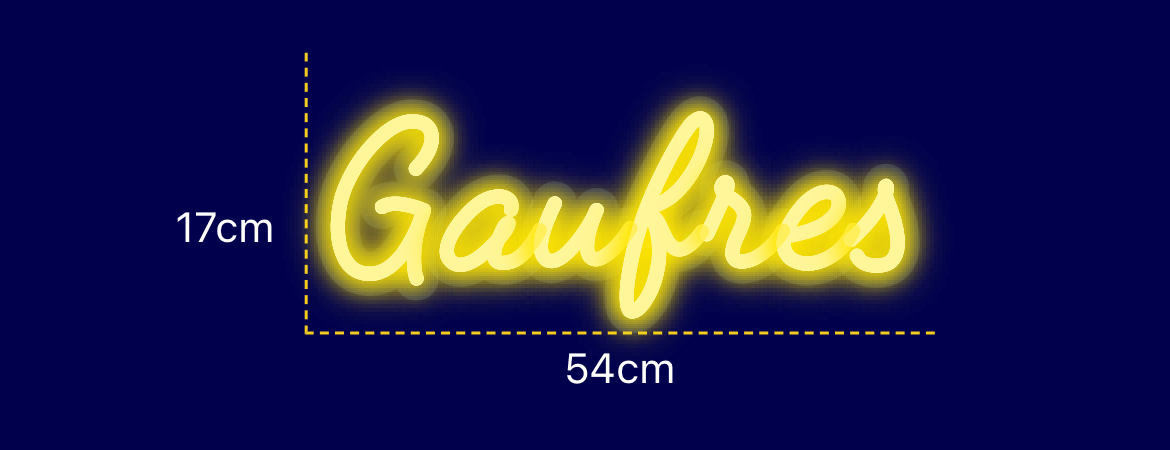 Néon personnalisé (Gaufres)