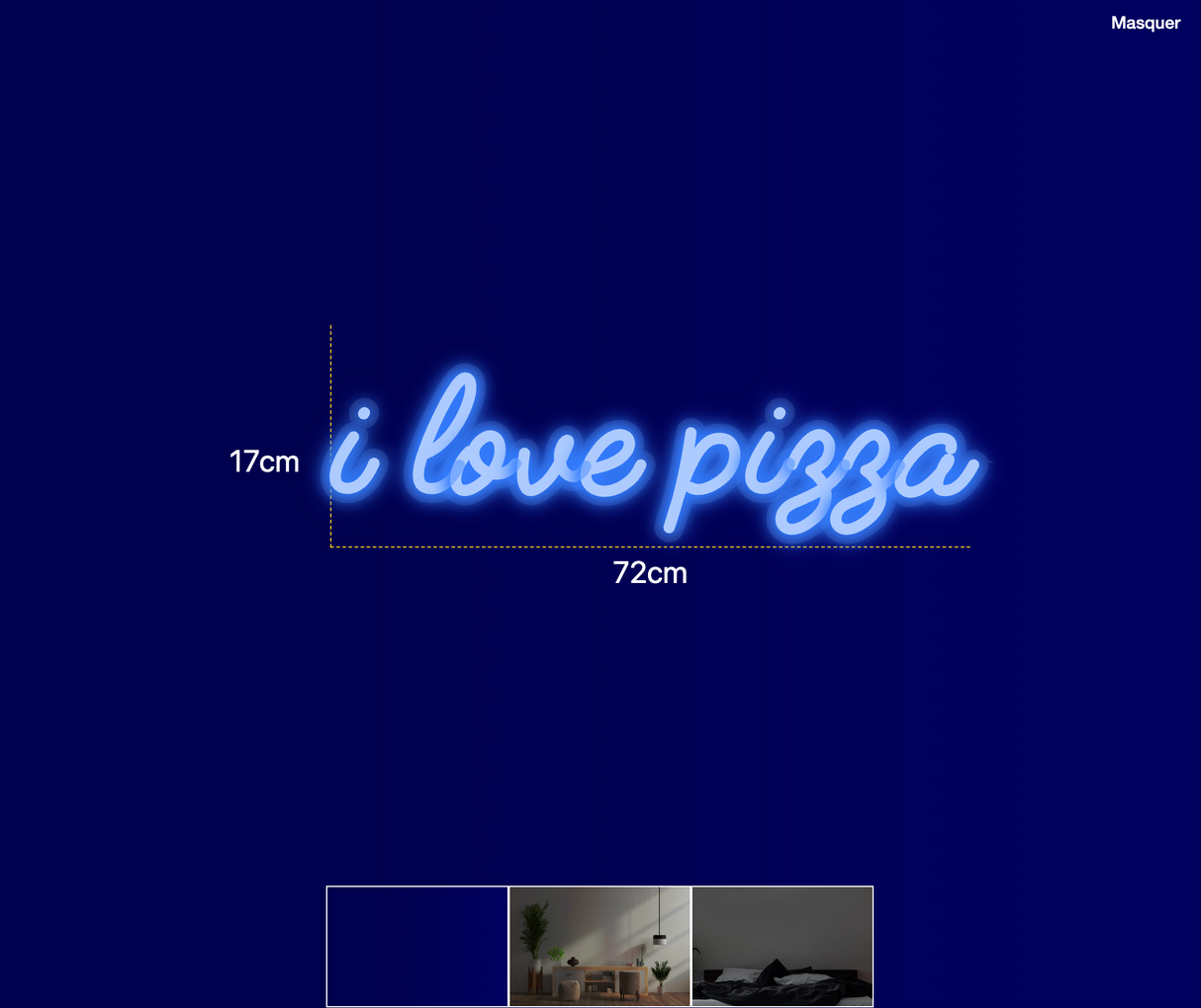 Néon personnalisé (i love pizza)