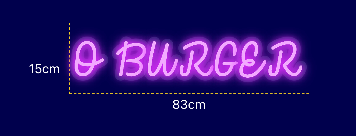 Néon personnalisé (O BURGER)