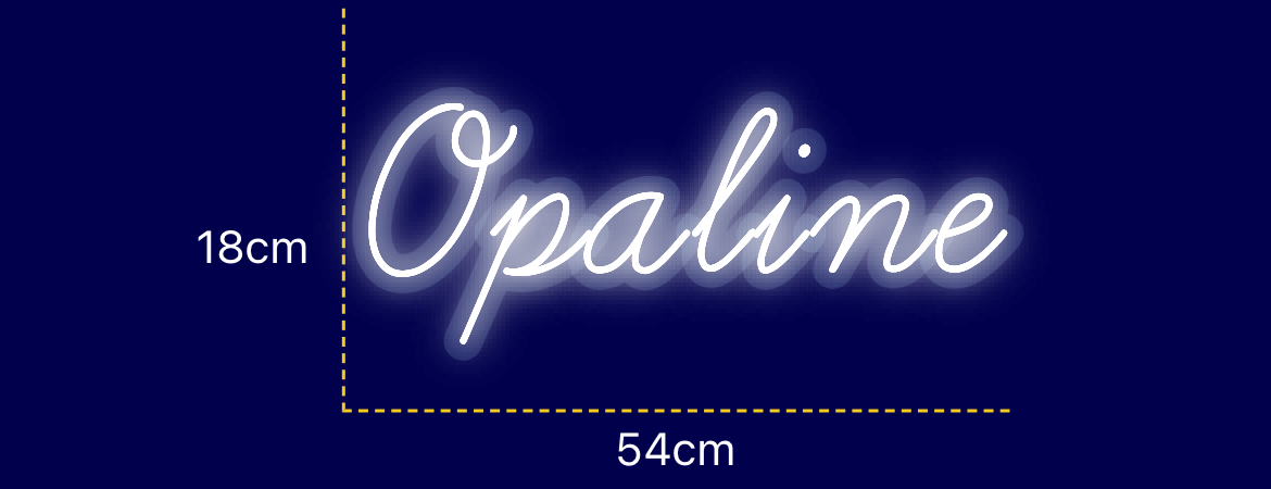 Néon personnalisé (Opaline)