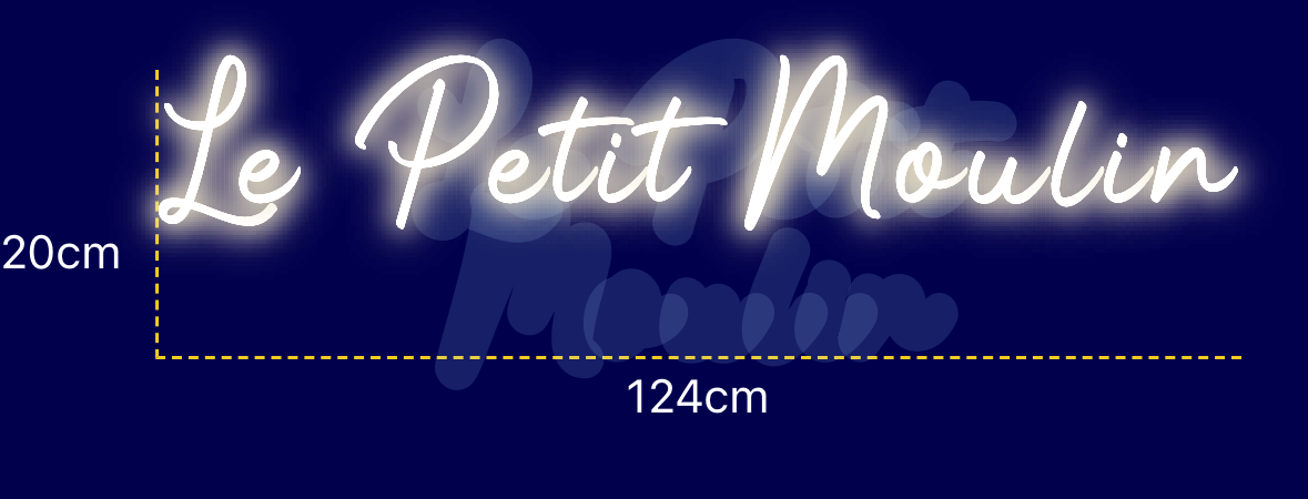 Néon personnalisé (Le Petit Moulin)