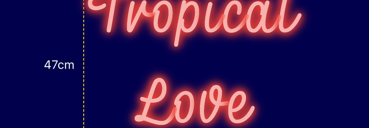 Néon personnalisé (Tropical
Love)