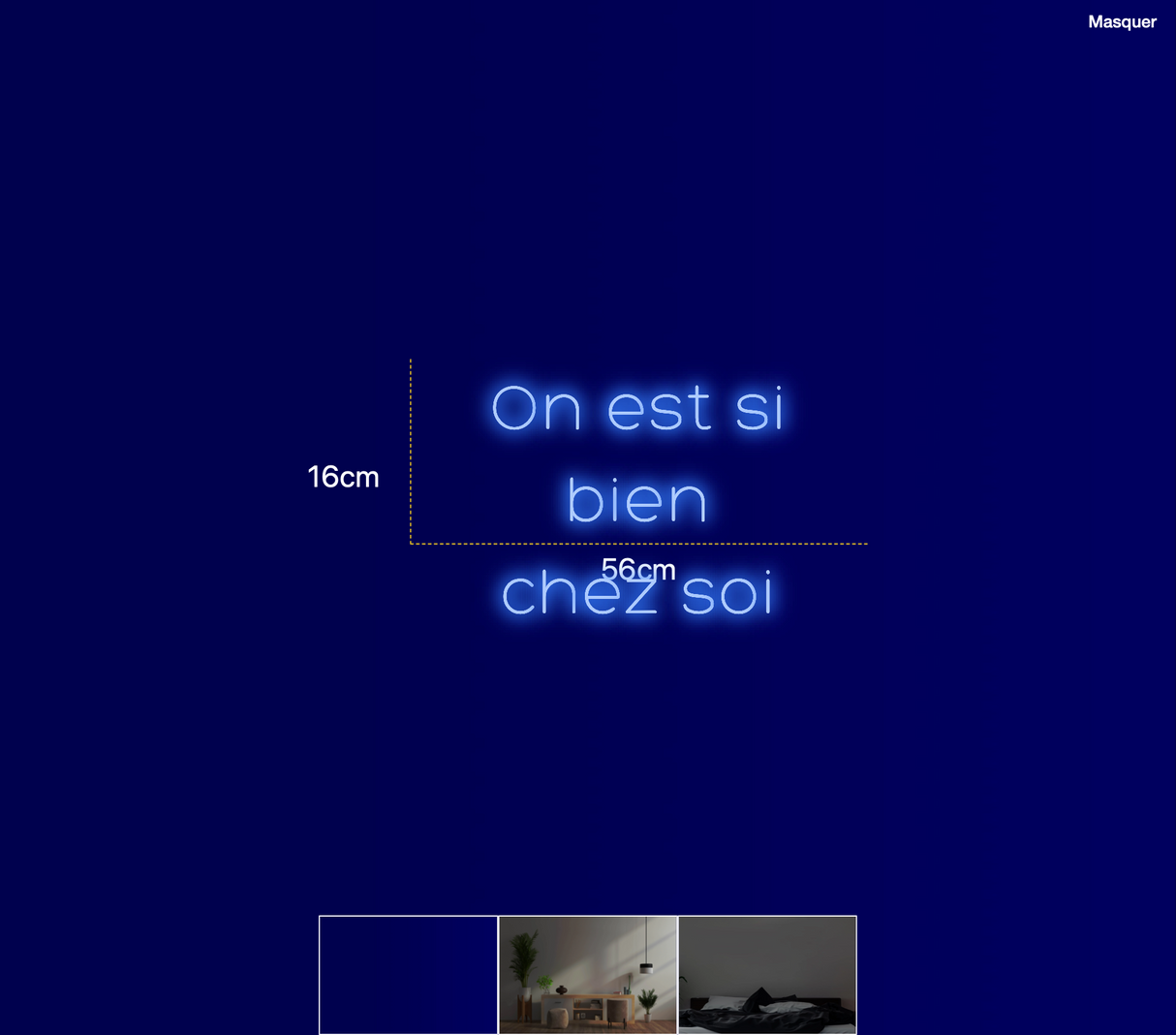Néon personnalisé (On est si bien 
chez soi)