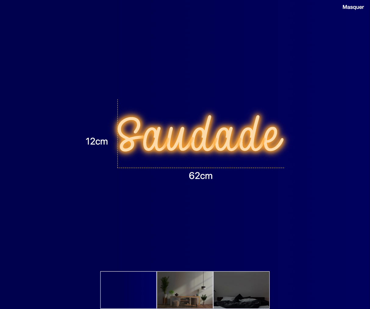 Néon personnalisé (Saudade)