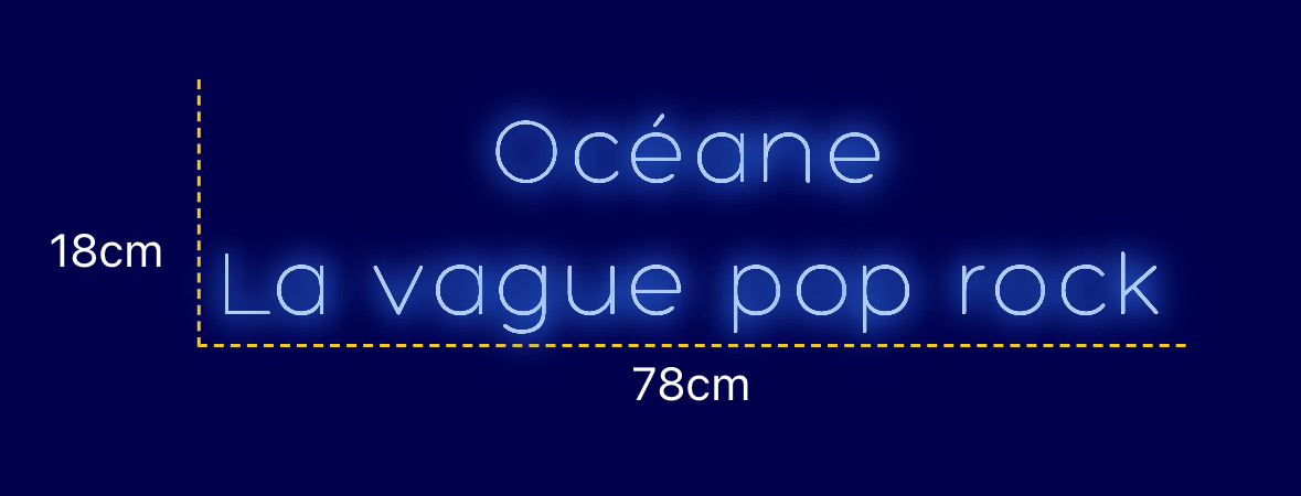 Néon personnalisé (Océane 
La vague pop rock)