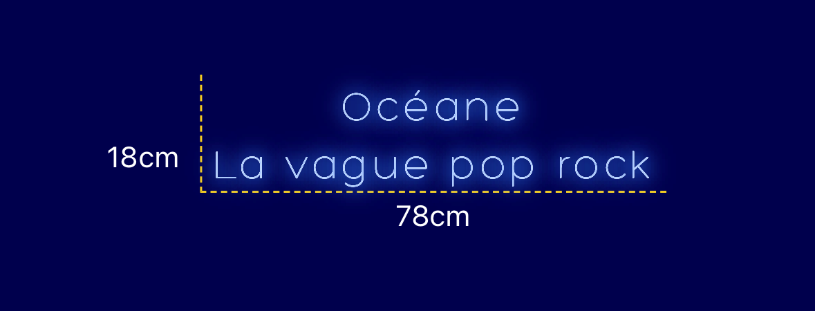 Néon personnalisé (Océane 
La vague pop rock)