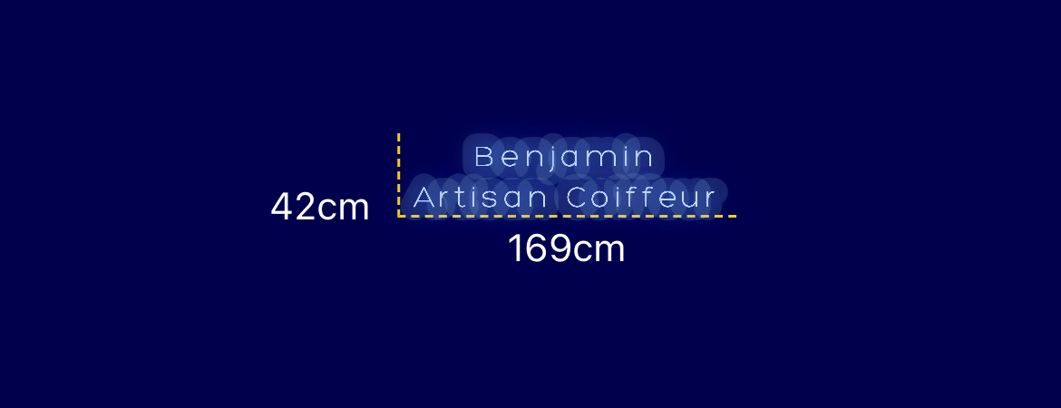 Néon personnalisé (Benjamin
Artisan Coiffeur)