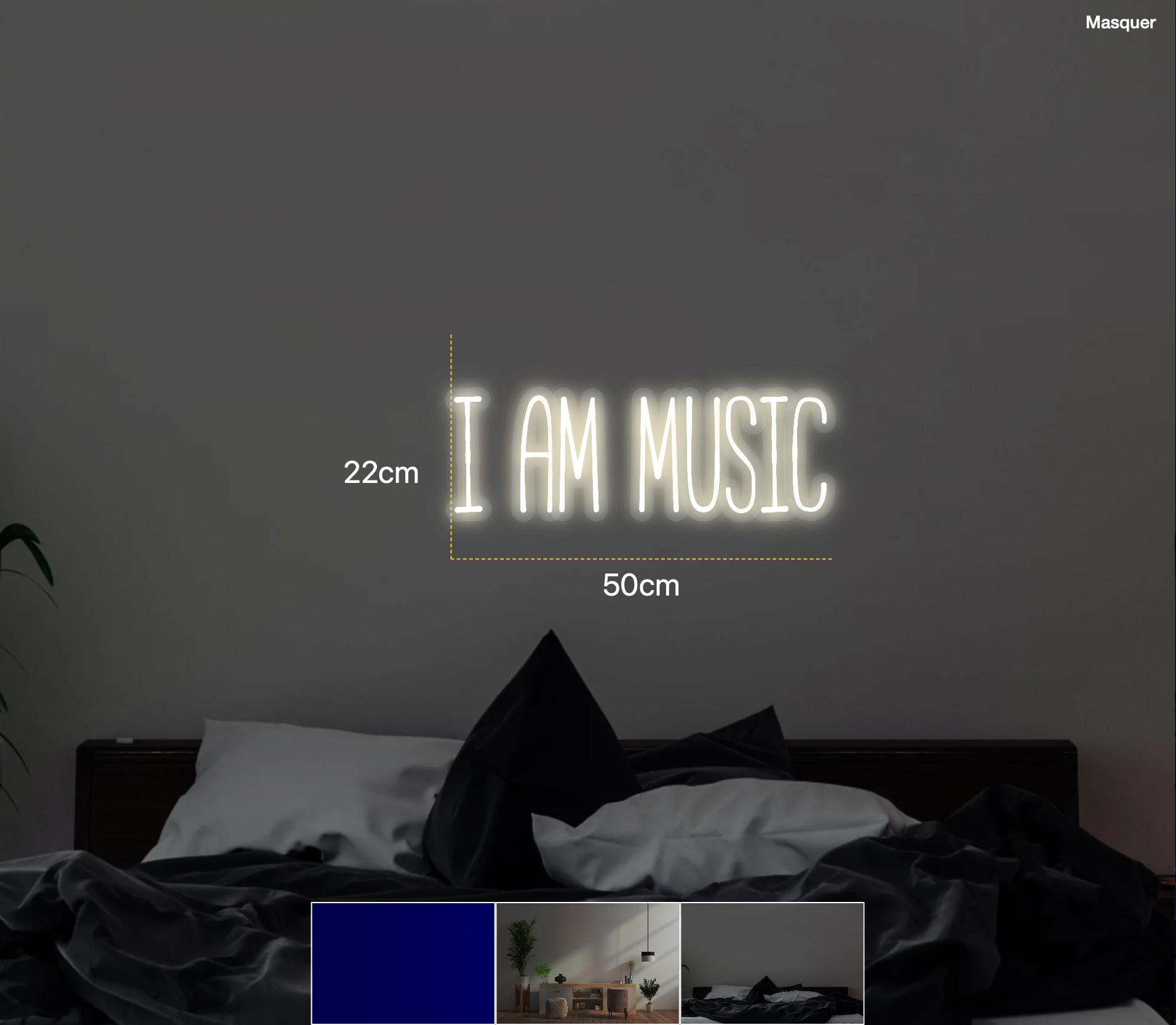 Néon personnalisé (I AM MUSIC)