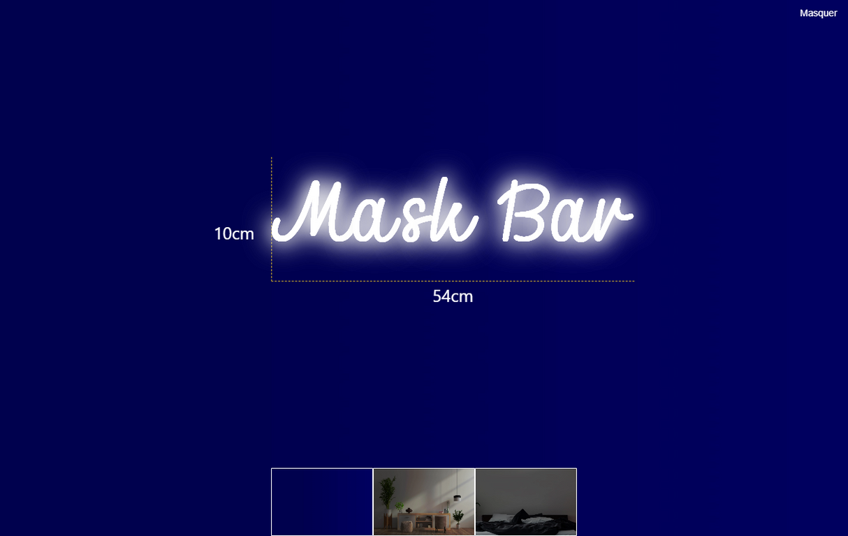 Néon personnalisé (Mask Bar)